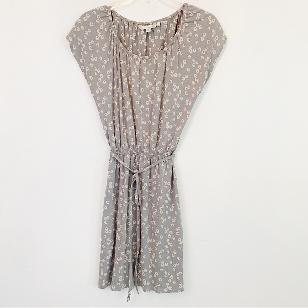 BODEN gray circle short sleeve mini dress